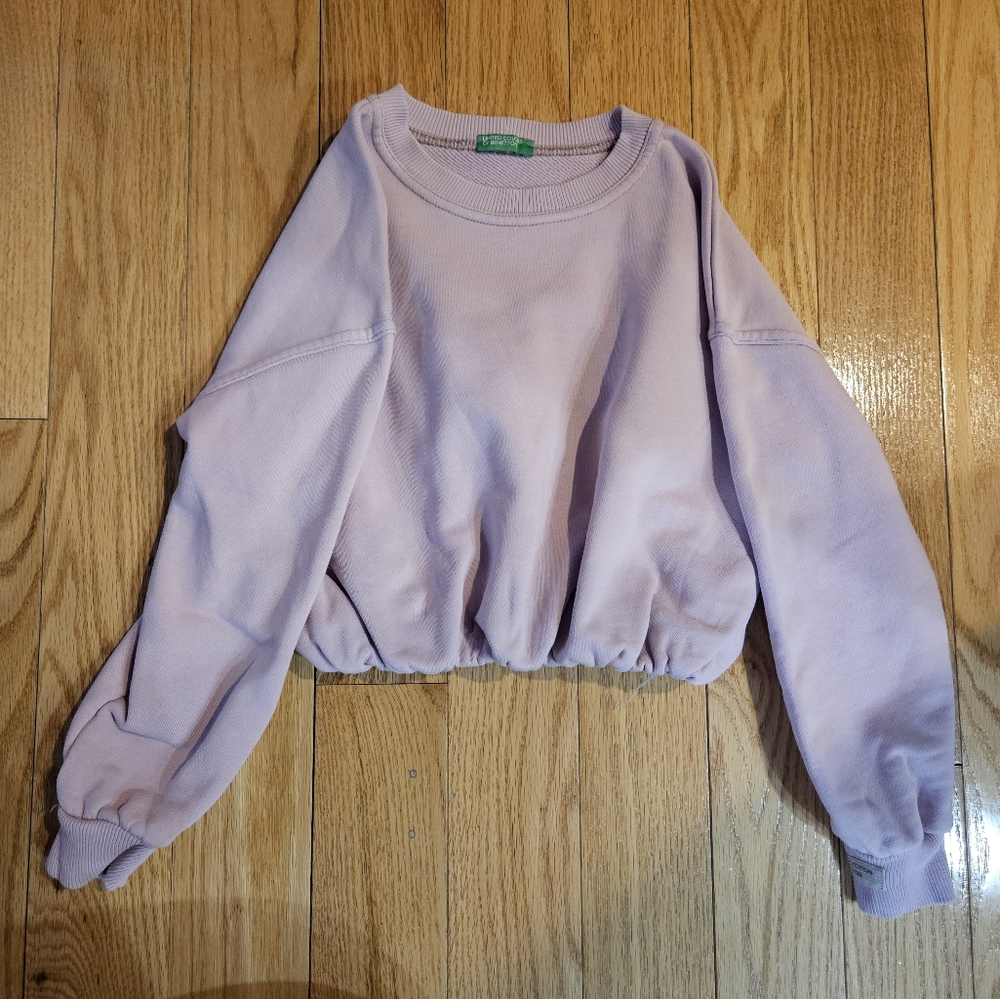 United Colors of Benneton Pink Girls Sinched Sweatshirt